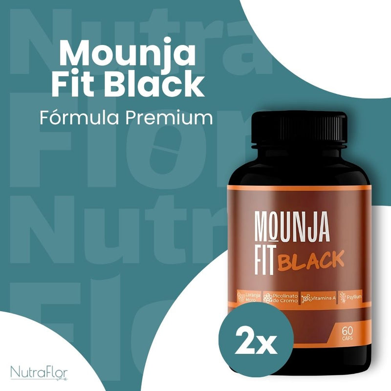 Mounja Fit Black Original 60cp - Suplemento Natural - Promoção Exclusiva + Frete Grátis