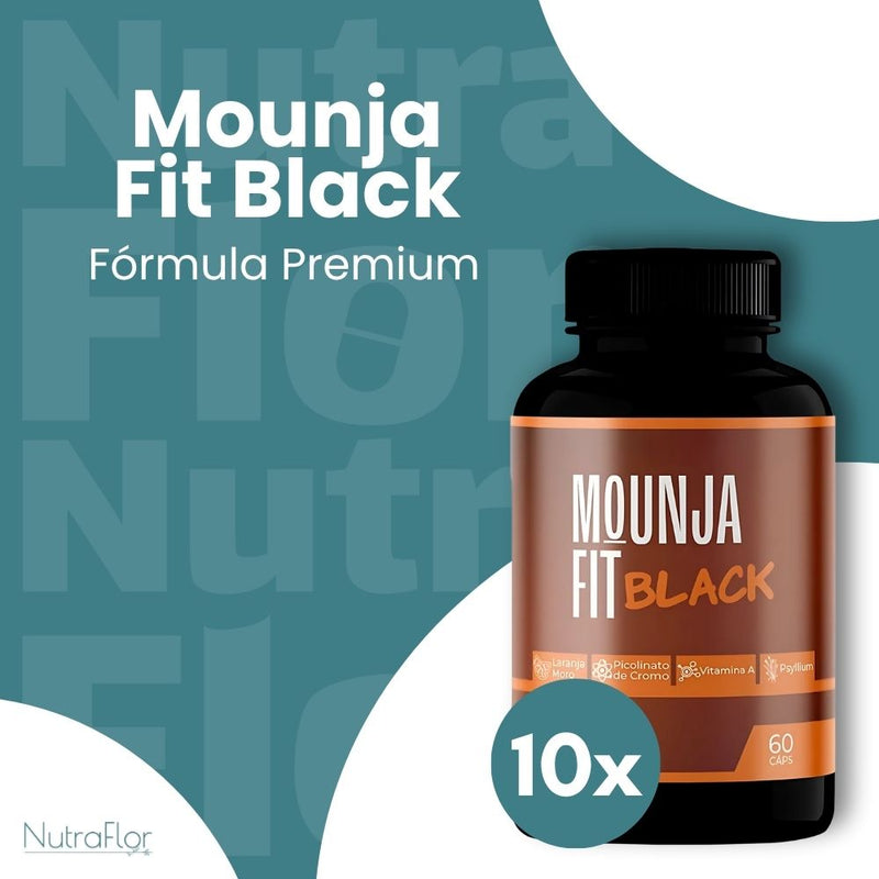 Mounja Fit Black Original 60cp - Suplemento Natural - Promoção Exclusiva + Frete Grátis