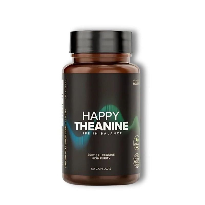 Happy Theanine Original 60cp - Suplemento Natural - Promoção Exclusiva + Frete Grátis