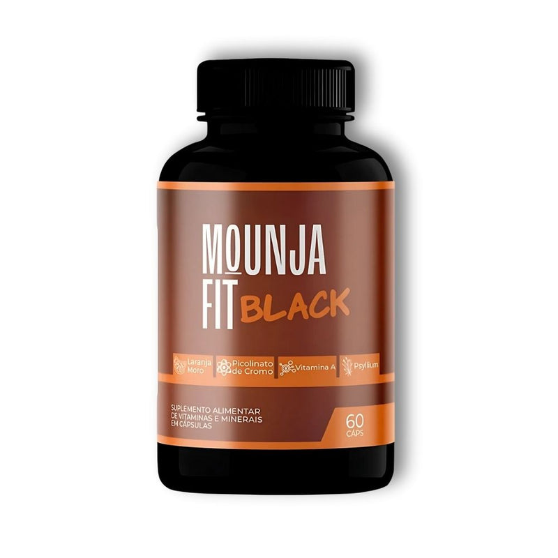Mounja Fit Black Original 60cp - Suplemento Natural - Promoção Exclusiva + Frete Grátis