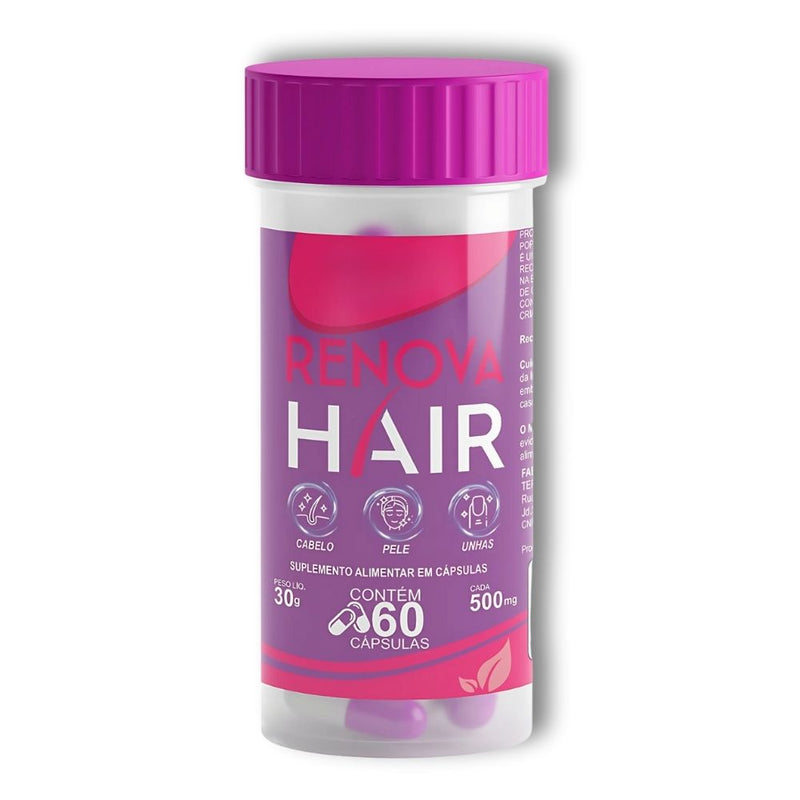 Renova Hair Original 60cp - Suplemento Natural - Promoção Exclusiva + Frete Grátis
