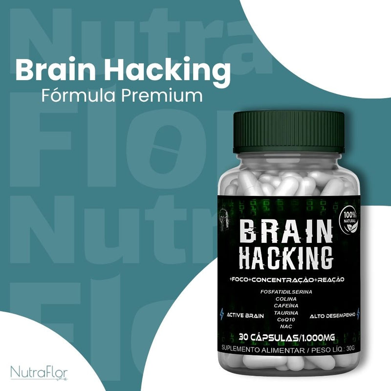 Brain Hacking Original 30cp - Suplemento Natural - Promoção Exclusiva + Frete Grátis