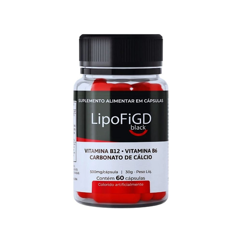LipoFiGD Black Original 60cp - Suplemento Natural - Promoção Exclusiva + Frete Grátis