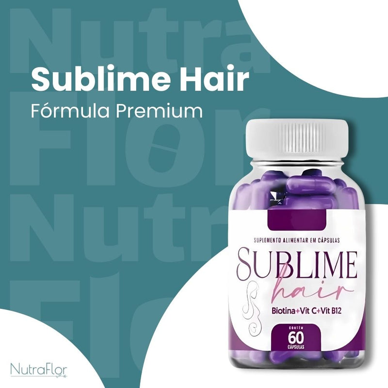Sublime Hair Original 60cp - Suplemento Natural - Promoção Exclusiva + Frete Grátis