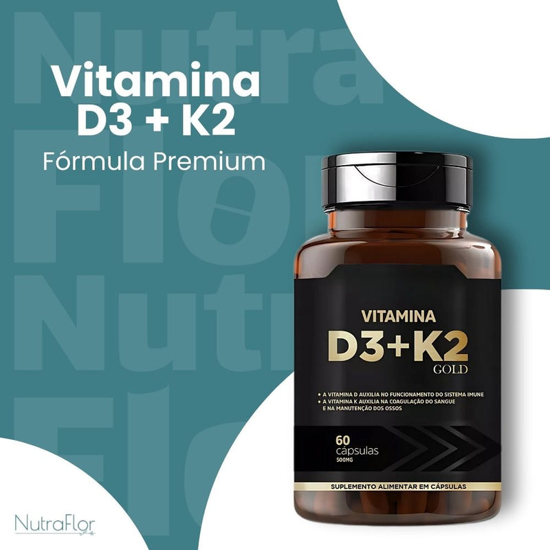 Vitamina D3+K2 Original 60cp - Suplemento Natural - Promoção Exclusiva + Frete Grátis