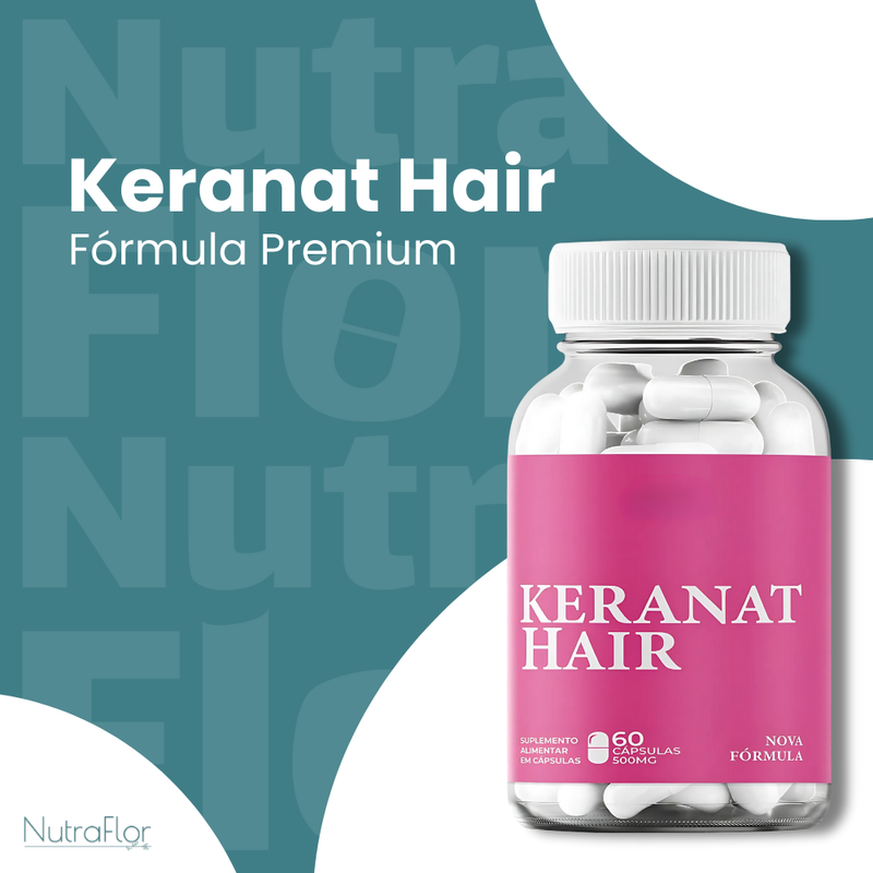 Keranar Hair Original 60cp - Suplemento Natural - Promoção Exclusiva + Frete Grátis