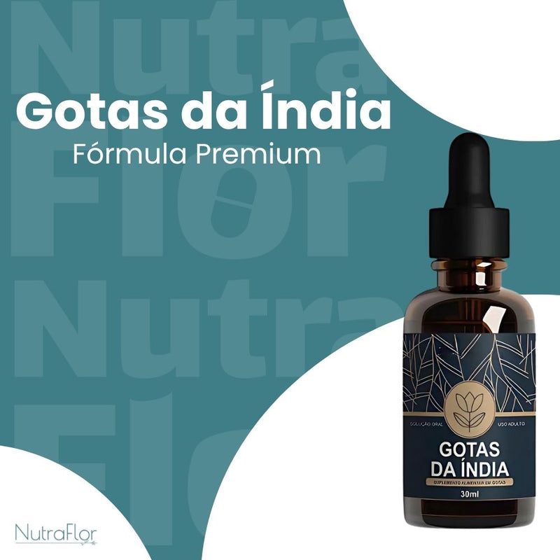 Gotas da Índia Original 30ml - Suplemento Natural - Promoção Exclusiva + Frete Grátis