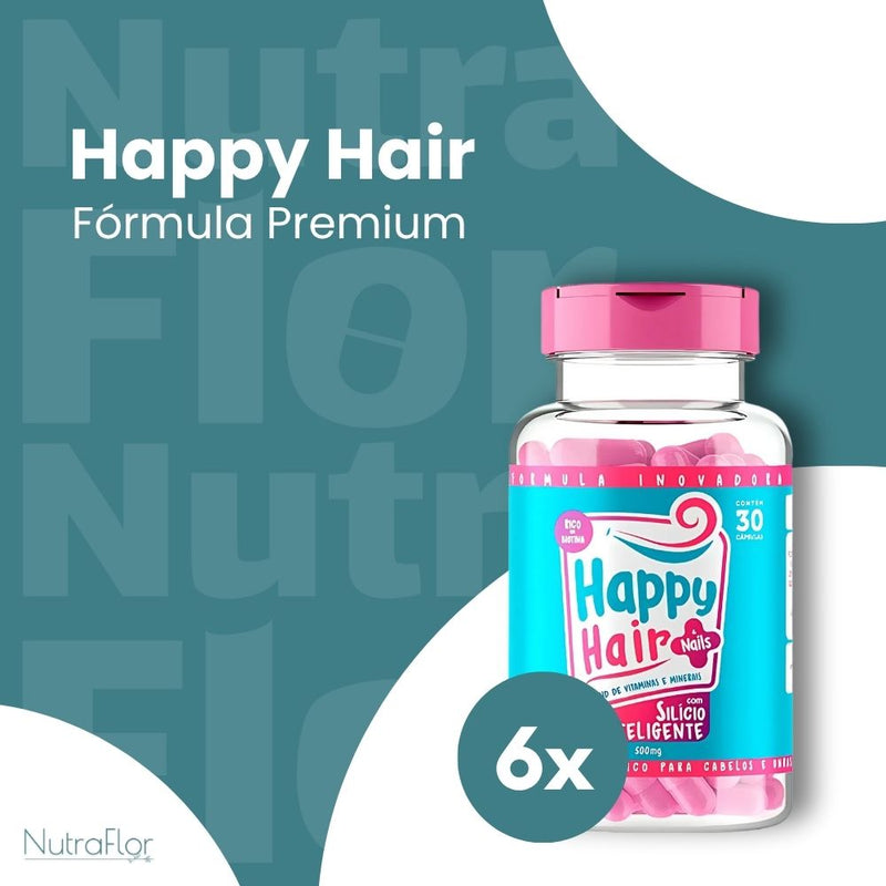 Happy Hair Original 30cp - Suplemento Natural - Promoção Exclusiva + Frete Grátis