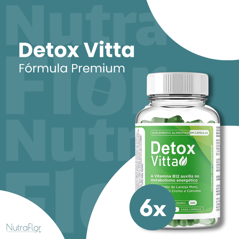 Detox Vitta Original 60cp - Suplemento Natural - Promoção Exclusiva + Frete Grátis