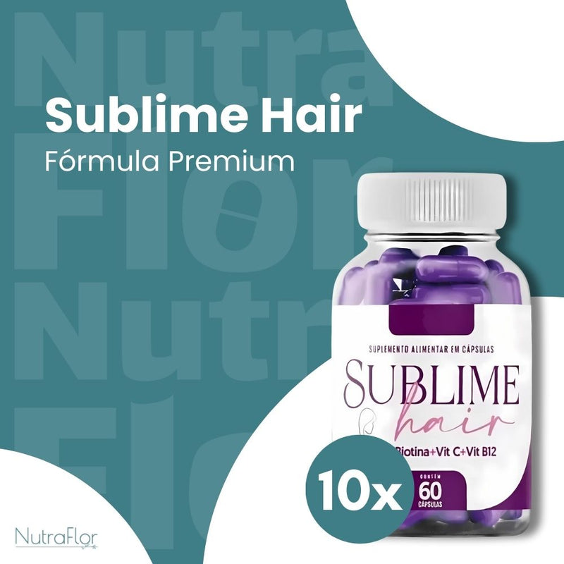 Sublime Hair Original 60cp - Suplemento Natural - Promoção Exclusiva + Frete Grátis