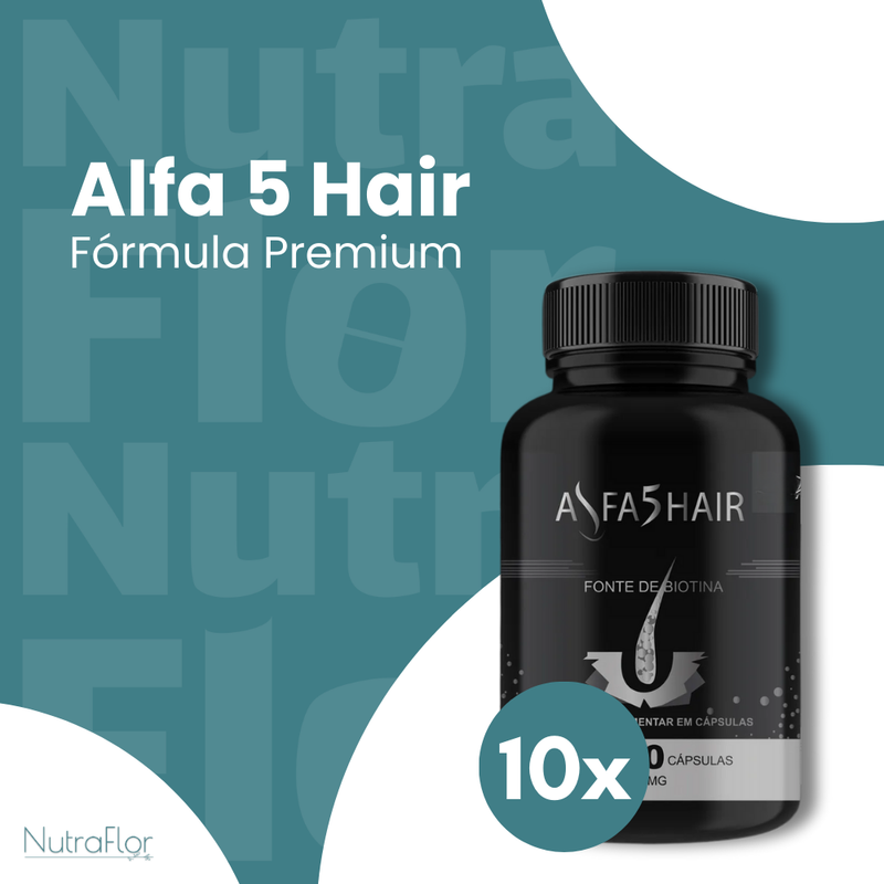 Alfa 5 Hair Original 60cp - Suplemento Natural - Promoção Exclusiva + Frete Grátis