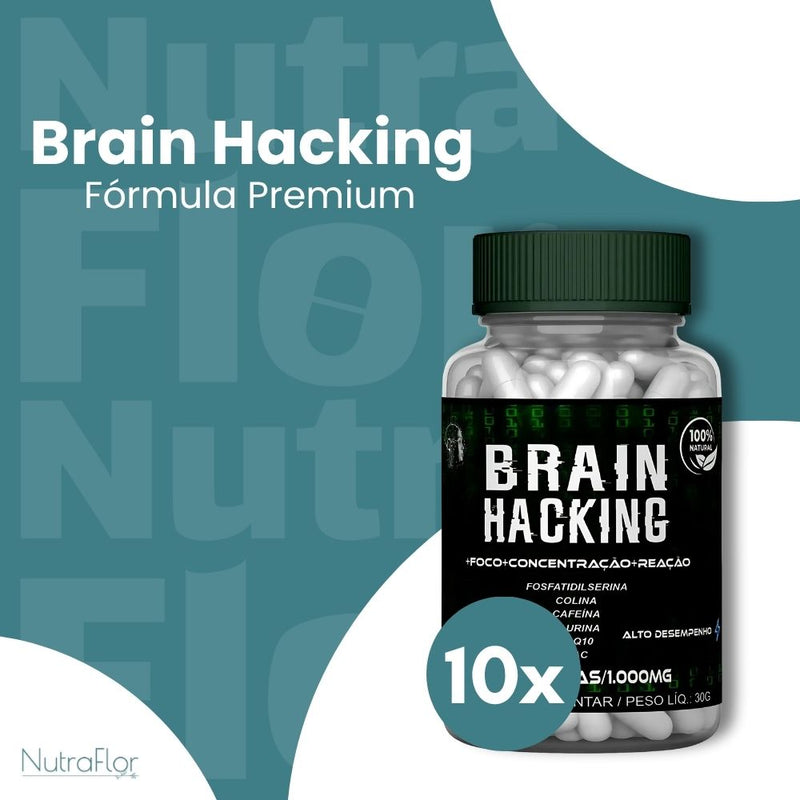 Brain Hacking Original 30cp - Suplemento Natural - Promoção Exclusiva + Frete Grátis