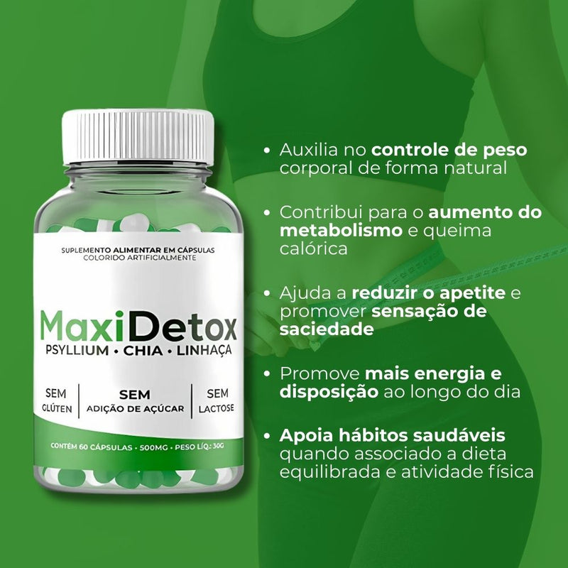 Maxi Detox Original 60cp - Suplemento Natural - Promoção Exclusiva + Frete Grátis