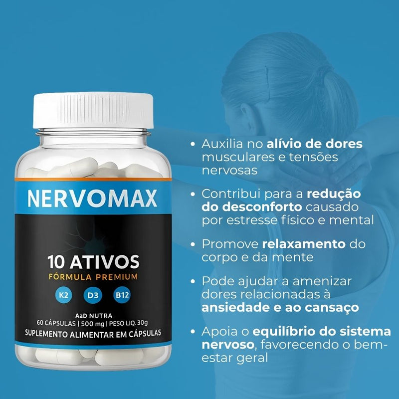 Nervomax Original 60cp - Suplemento Natural - Promoção Exclusiva + Frete Grátis