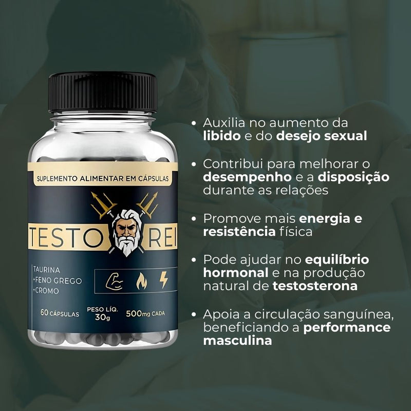 Testo Rei Original 60cp - Suplemento Natural - Promoção Exclusiva + Frete Grátis