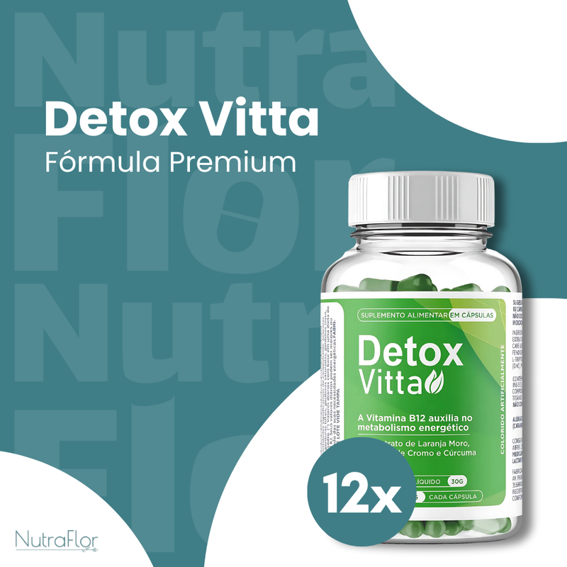 Detox Vitta Original 60cp - Suplemento Natural - Promoção Exclusiva + Frete Grátis
