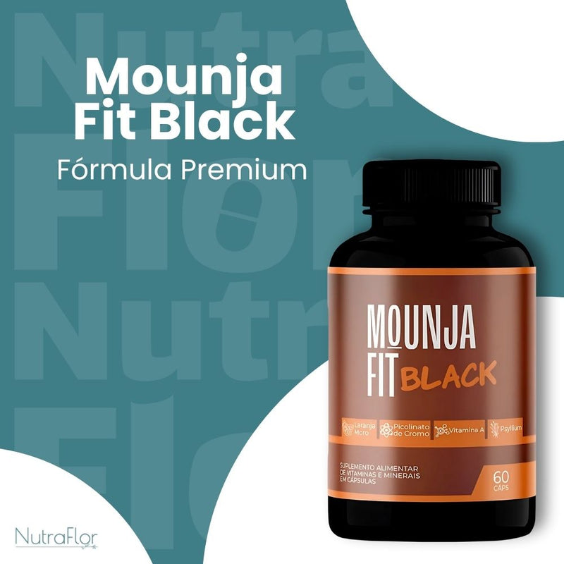 Mounja Fit Black Original 60cp - Suplemento Natural - Promoção Exclusiva + Frete Grátis