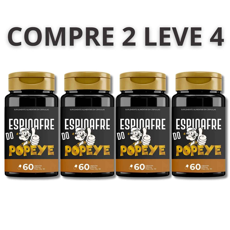 Espinafre do Popeye 60 Cápsulas – Suporte Para Vitalidade e Energia Masculina