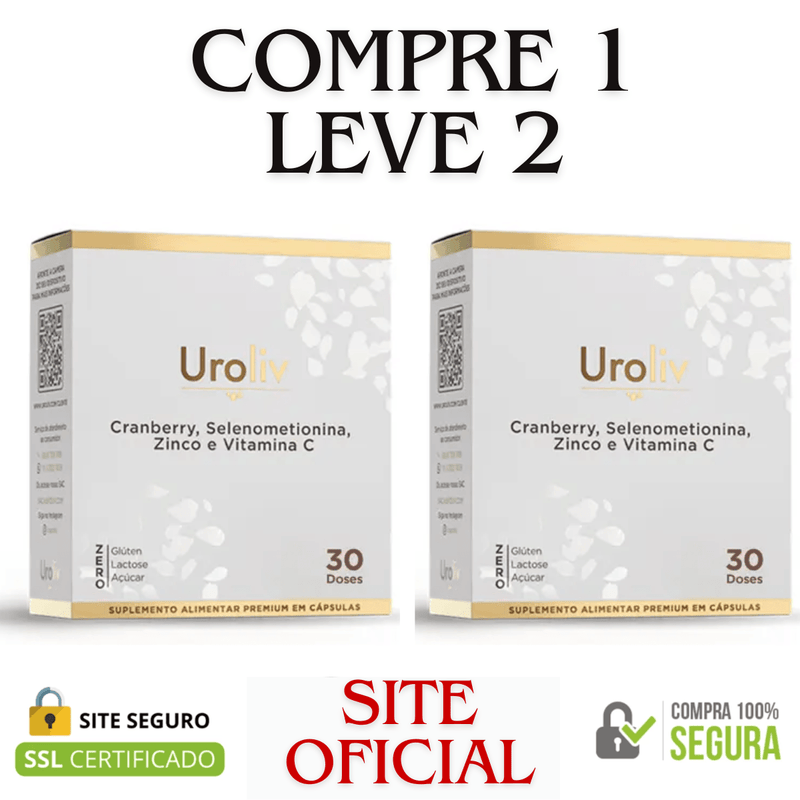 Uroliv - Compre 1 Leve 2 - Auxílio Natural para a Saúde da Bexiga
